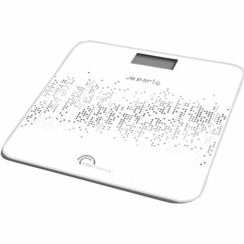 Цифровые весы для ванной Little Balance Talking Voice Чёрный Белый Каленое стекло 180 kg image 1
