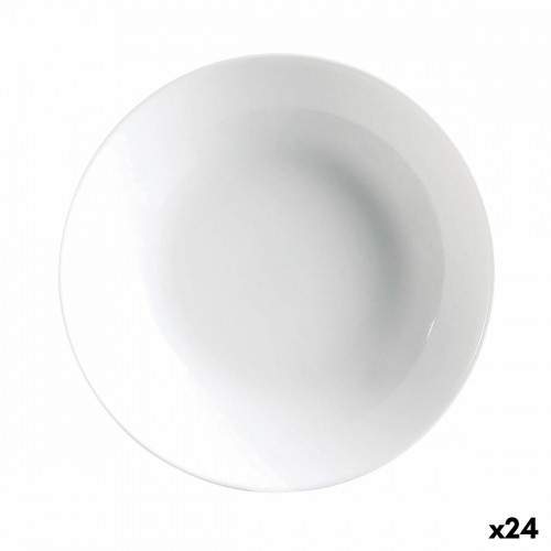 Deep Plate Luminarc Diwali 20 cm White Glass (24 Units) image 1