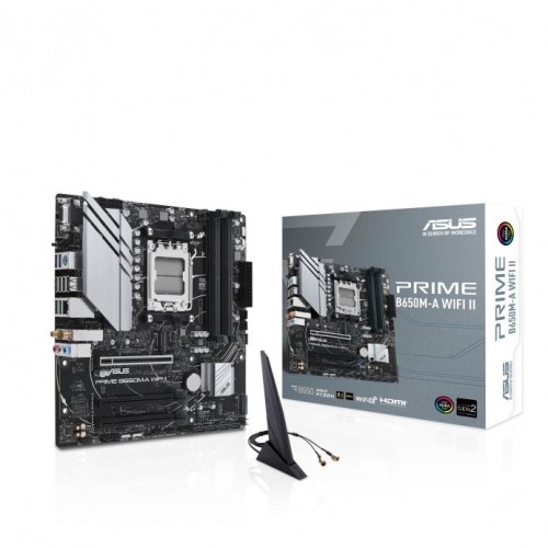 Mainboard|ASUS|AMD B650|Micro-ATX|Memory DDR5|Memory slots 4|3xPCI-Express 4.0 16x|2xM.2|1x15pin D-sub|1xHDMI|1xDisplayPort|4xUSB 2.0|4xUSB 3.2|1xPS/2|1xRJ45|3xAudio port|PRIMEB650M-AWIFIII image 1