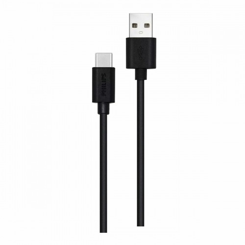 USB A to USB C Cable Philips DLC3104A/00 Fast charging 1,2 m Black image 1