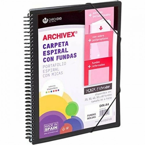 Organiser Folder Carchivo Archivex-Star Black A4 image 1