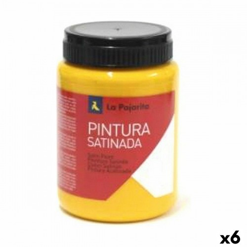 Tempera La Pajarita L-27 Yellow Satin finish School (35 ml) (6 Units) image 1