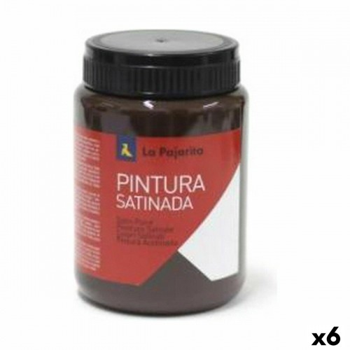 Tempera La Pajarita L-15 6 Pieces Dark brown School Satin finish image 1