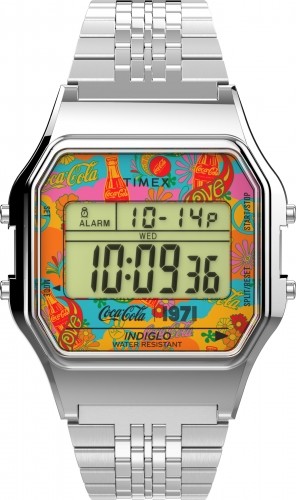 Timex T80 x Coca-Cola® Unity Collection 34mm Nerūsējošā tērauda rokassprādzes pulkstenis TW2V25900 image 1