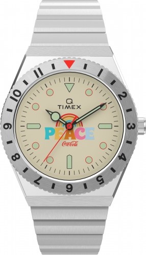Q Timex x Coca-Cola® Unity Collection 38mm Часы-браслет из нержавеющей стали TW2V25800 image 1