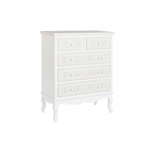 Chest of drawers DKD Home Decor Grey Wood White Romantic MDF Wood (80 x 42 x 105 cm) image 1