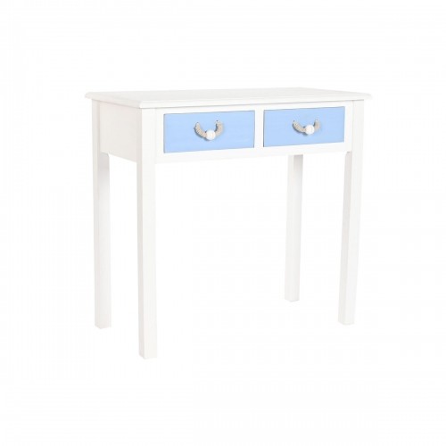 Console DKD Home Decor White Brown Sky blue Navy Blue Rope MDF Wood 80 x 40 x 75 cm (1 Unit) image 1