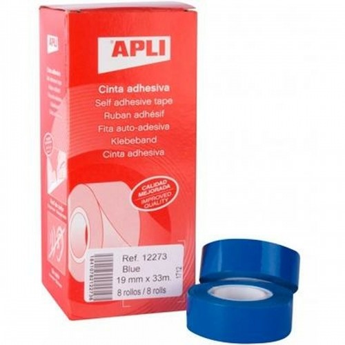 Adhesive Tape Apli Blue 19 x 33 mm image 1