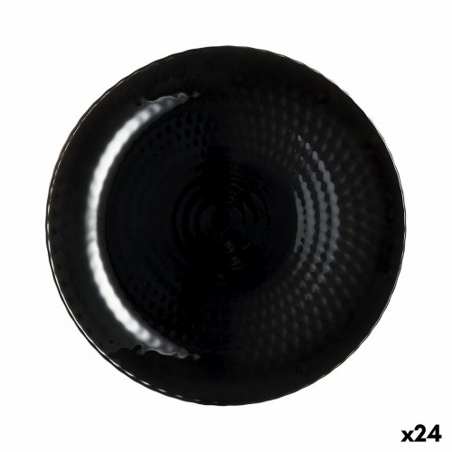 Dessert dish Luminarc Pampille Black Glass (19 cm) (24 Units) image 1