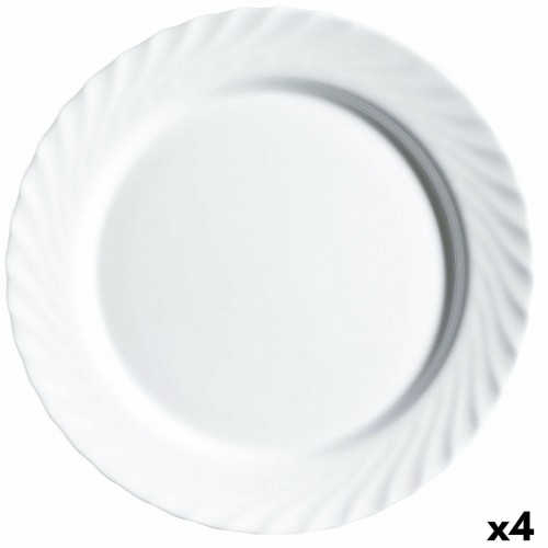 Serving Platter Luminarc Trianon White Glass (32,5 cm) (4 Units) image 1