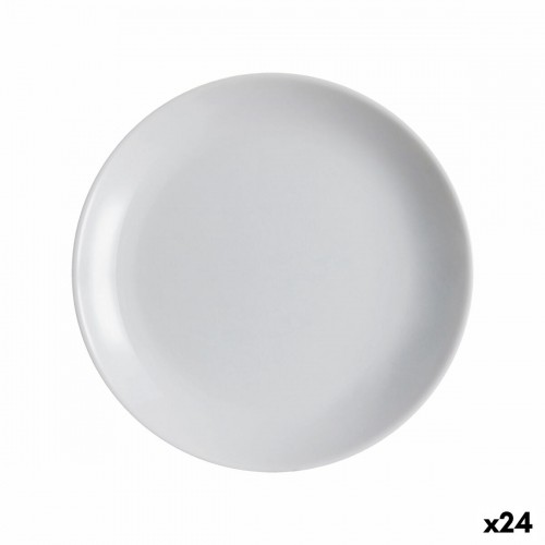 Dessert dish Luminarc Diwali Grey Glass Tempered glass (19 cm) (24 Units) image 1