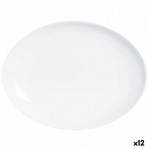 Pasniegšanas Plate Luminarc Diwali Ovāls Balts Stikls (33 x 25 cm) (12 gb.) image 1