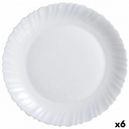 Pasniegšanas Plate Luminarc Feston Balts Stikls (Ø 30 cm) (6 gb.) image 1