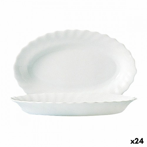 Serving Platter Luminarc Trianon White Glass (22 cm) (24 Units) image 1