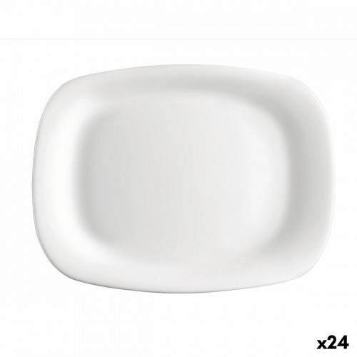 Pasniegšanas Plate Bormioli Rocco Parma Taisnstūra Balts Stikls (20 x 28 cm) (24 gb.) image 1