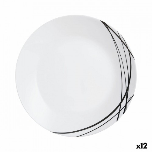 Плоская тарелка Arcopal Domitille Двухцветный Cтекло (25 cm) (12 штук) image 1