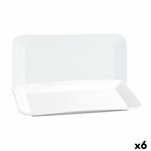 Serving Platter Quid Basic Rectangular Ceramic White (35,8 x 21 cm) (6 Units) image 1