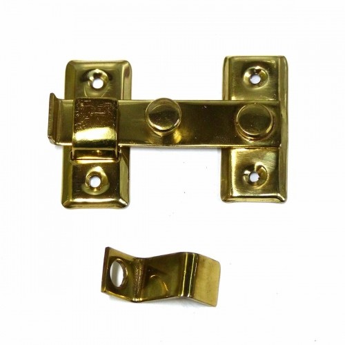 Door latch EDM Reversible 8 cm Polished brass image 1