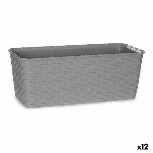 Self-watering planter Stefanplast Grey Plastic 13 x 11 x 29 cm (12 Units) image 1