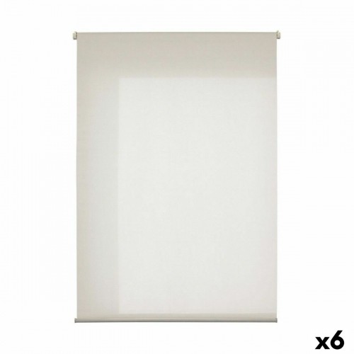 Roller blinds 120 x 180 cm Polyester Cream Plastic (6 Units) image 1