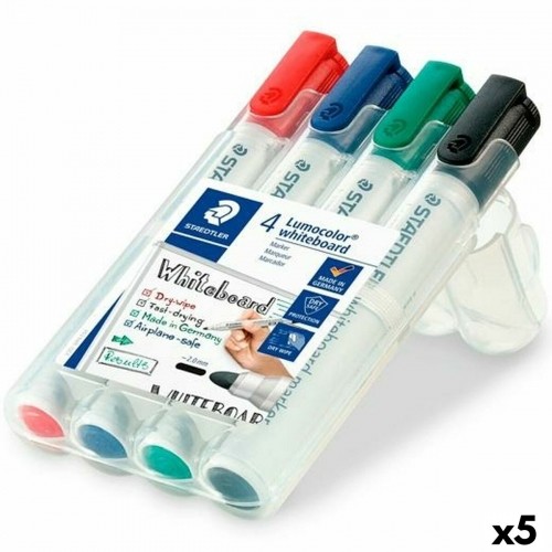 Set of Felt Tip Pens Staedtler Lumocolor Whiteboard 4 Pieces Multicolour (5 Units) image 1