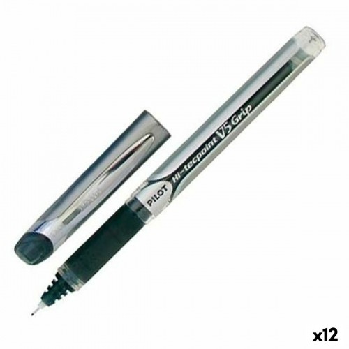Pildspalva Roller Pilot V5 Grip Melns Чаша 0,3 mm (12 gb.) image 1