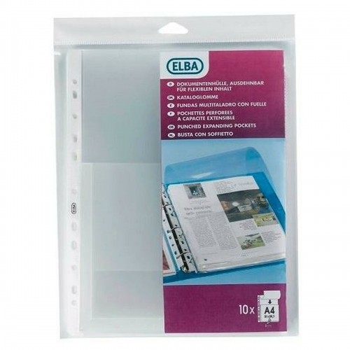 Covers Elba Bellows 100 Pieces Pack Transparent A4 (10 Pieces) image 1