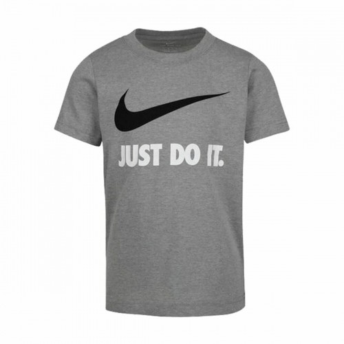 Krekls ar Īsām Piedurknēm Bērniem Nike NKB Swoosh Tumši pelēks image 1