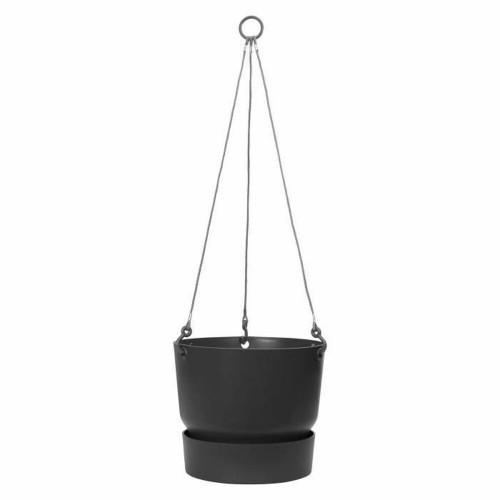 Plant pot Elho Outdoor Ø 23,9 x 20,3 cm Black Plastic image 1