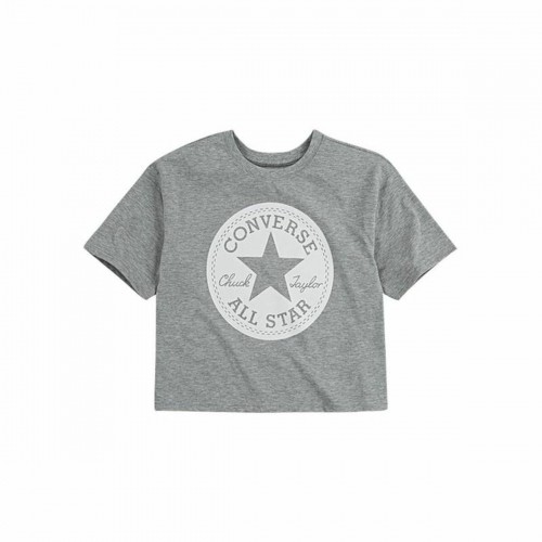 Short Sleeve T-Shirt Converse  Chuck Patch Boxy Grey image 1