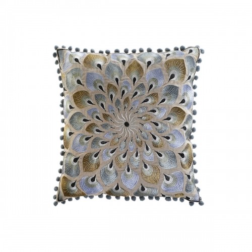 Cushion DKD Home Decor 40 x 15 x 40 cm Beige Blue image 1