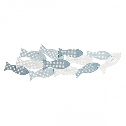 Wall Decoration DKD Home Decor Blue White Mediterranean Fish 100 x 5 x 30 cm image 1