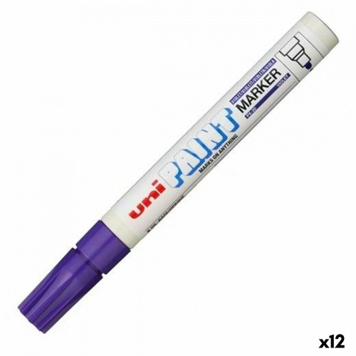 Permanent marker Uni-Ball PX-20 Violet (12 Units) image 1