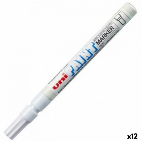 Постоянный маркер Uni-Ball PX-20 Белый 2,8 mm (12 штук) image 1