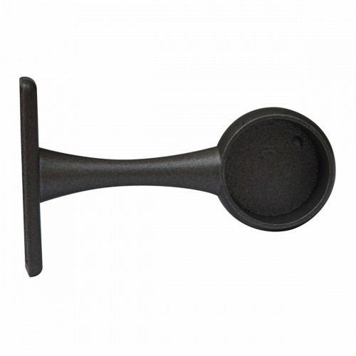 Wardrobe rail bracket Stor Planet Apaļš Melns 2 gb. Satīna apdare (Ø 1,9 cm) image 1