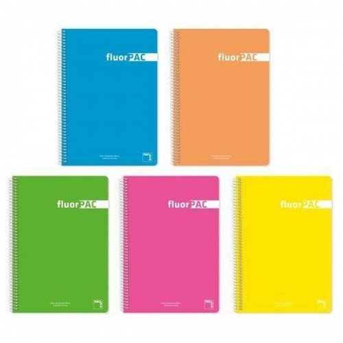 Notebook Pacsa FluorPAC Multicolour Din A4 5 Pieces 80 Sheets image 1