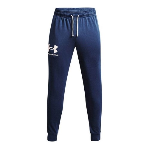Long Sports Trousers Under Armour Jogger Rival Terry Dark blue Men image 1