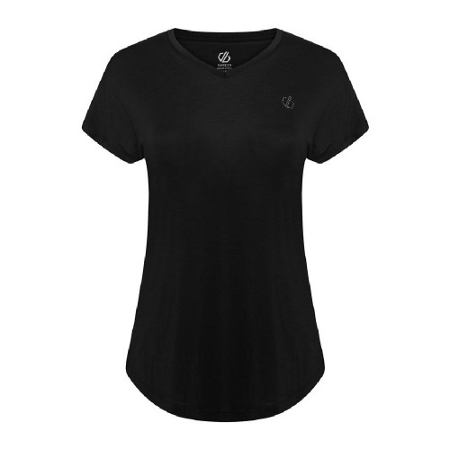 Women’s Short Sleeve T-Shirt Dare 2b Agleam Black image 1