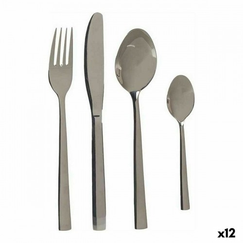 Cutlery Set Silver Stainless steel (12 Units) image 1