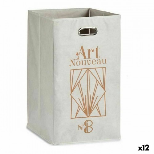 Basket Art Nouveau White Golden Cardboard 60 L 35 x 57 x 35 cm (12 Units) image 1