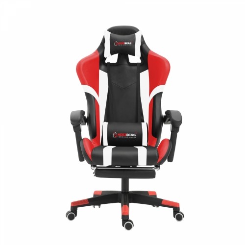 Herzberg Home & Living Herzberg HG-8083: Tri-color Gaming and Office Chair with Linear Accent Red image 1