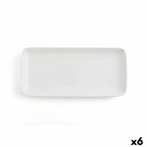Serving Platter Ariane Vital Coupe Rectangular Ceramic White (36 x 16,5 cm) (6 Units) image 1