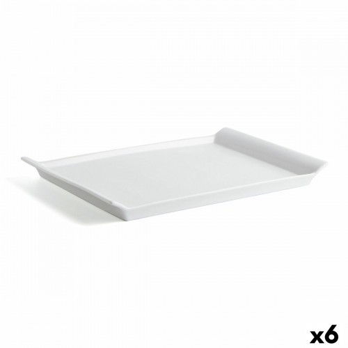 Pasniegšanas Plate Quid Gastro Fresh Taisnstūra Keramika Balts (36 x 25 cm) (6 gb.) image 1