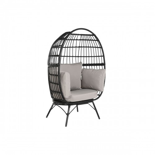 Садовое кресло DKD Home Decor Чёрный Серый Металл синтетический ротанг (99 x 71 x 147 cm) image 1
