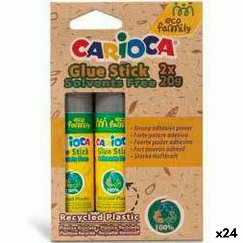 Glue stick Carioca Eco Family 2 Pieces 20 g (24 Units) image 1
