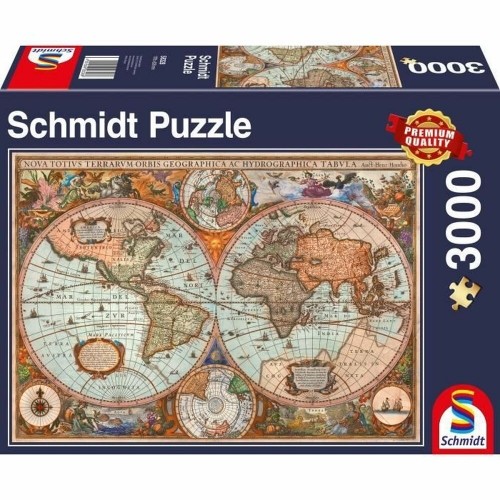 Puzle un domino komplekts Schmidt Spiele Ancient World Map (3000 Daudzums) image 1