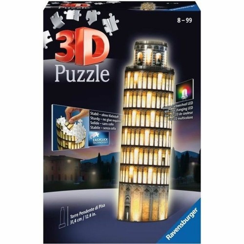 3D Puzle Ravensburger Tour De Pise Night Edition  216 Daudzums image 1