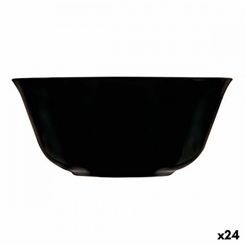 Bowl Luminarc Carine Negro Black Glass 12 cm Multi-use (24 Units) image 1
