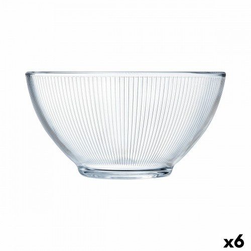 чаша Luminarc Stripy Завтрак Прозрачный Cтекло (500 ml) (6 штук) image 1