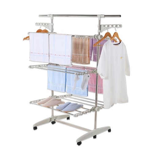 MSY Herzberg 3-Tier Clothes Laundry Drying Rack White image 1
